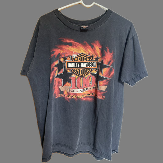 L 2003 Harley Davidson 100 Years T-Shirt